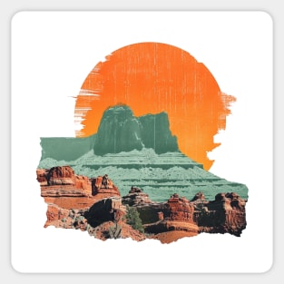 Sedona Vintage-Style Desert Majesty Art Print Sticker